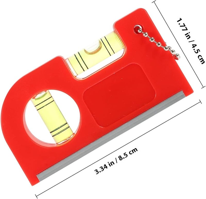Red Hanging Bubble Line Level Tool for Flooring Decking Fence and Slope Alignment - Image 2